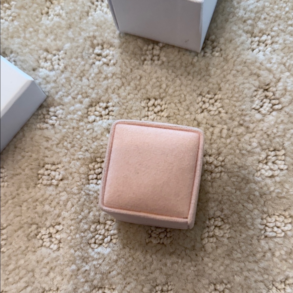 Pink Velvet Ring Box